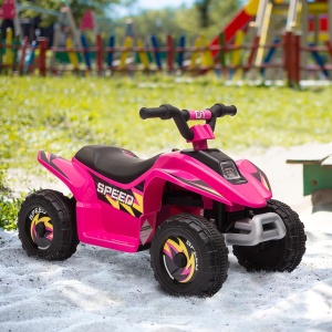 ATV electric pentru copii, PP/metal, 72x40x45.5 cm, baterie 6V 4.5Ah, viteza 2.8-4.6km/h, roti Φ19.5cm, capacitate 20kg, certificat EN71/EN62115, varsta 18-36 luni, design off-road, roz - Verificat A · Re-Bloom - Img 2