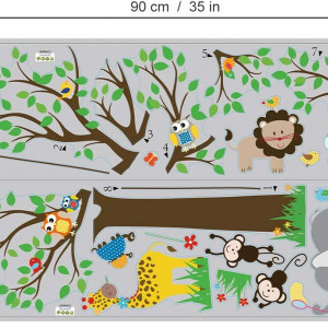Autocolant de perete pentru copii Decalmile, plastic, multicolor, 30 x 90 cm - Img 3