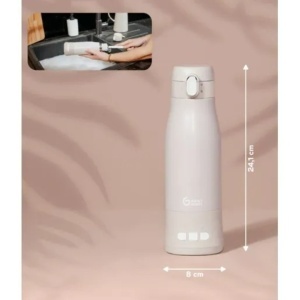 Babymoov Move & Feed incalzitor portabil biberon 340 ml, 37-50°C, 5 min/150 ml, 7 ore autonomie, incarcare USB-C, mineral beige - Verificat A · Re-Bloom - Img 3