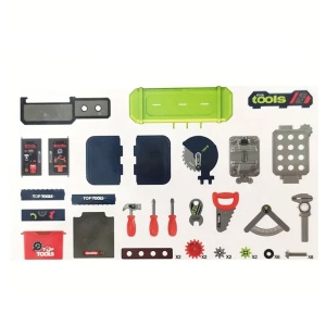 Banc de lucru jucarie Rovo 102A, cu unelte si accesorii, 42 piese - Img 3