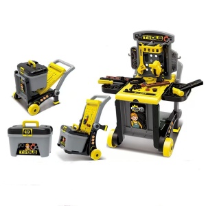 Banc de lucru jucarie Rovo 928, cu unelte si accesorii, 45 piese - Img 13