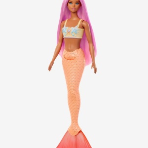 Barbie papusa Sirena Touch of Magic, par roz, coada portocalie, cu bentita - Verificat A · Re-Bloom