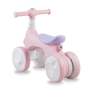 Bicicleta cu lumini, sunet si difuzor de balonase, Momi Tobis - Pink - Img 4