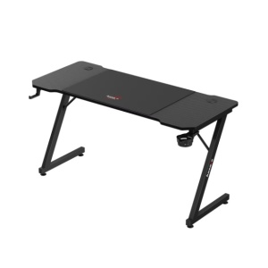 Birou gaming Huzaro, Hero 3.3, 140 x 60 x 74 cm, inclusiv mousepad 80 x 58 cm, 2 Intrari Pentru Cabluri, Negru