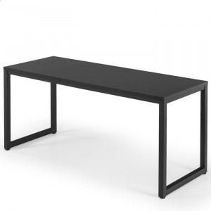 Birou Greenview, metal/MDF, negru, 73,71 x 160 x 60,6 cm