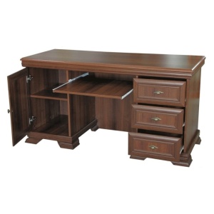 Birou VMB, 3 sertare, usa, polita tastatura, Nuc, 149 x 61 x 75 cm - Img 2