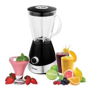Blender de masa Heinner HBL-550S, Putere 550W, Capacitate bol 1.5L, 2 viteze + functie Pulse, Negru/Argintiu - Img 3