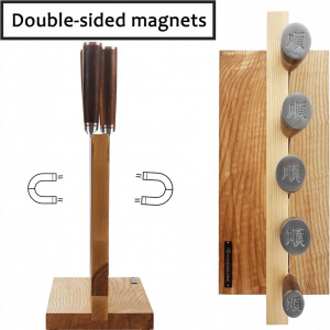 Bloc magnetic pentru cutite YOUSUNLONG, lemn, natur, 32 x 15,5 x 29 cm - Img 7