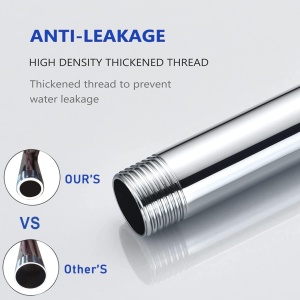 Brat de extensie pentru dus Vigime, otel inoxidabil, argintiu, 40,6 x 10,5 cm