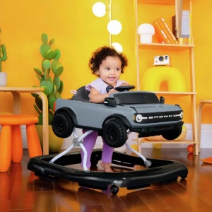 Bright Starts Ford Bronco premergator bebelusi 4in1, 47.5x74.93x64.52cm, 12kg, pliabil, 4 moduri utilizare, pentru 6 luni+/max 12kg, baterii 3xAA, negru - Verificat A · Re-Bloom - Img 5