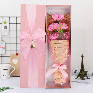Buchet de flori artificiale ZoneYan, roz, sapun/plastic, 33 x 8 x 5 cm - Img 7