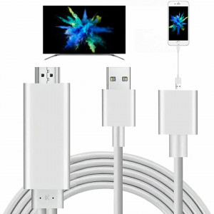 Cablu adaptor MHL la HDMI Amanka, alb, 1080p, 2 m - Img 1