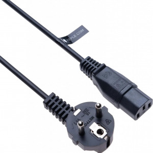 Cablu de alimentare pentru PC Keple, PVC, negru, 2 m