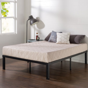 Cadru de pat din lemn, negru, 200 x 180 cm - Img 2