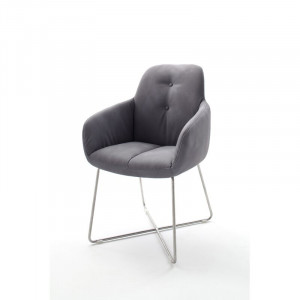 Cadru pentru scaun Tessera, metal, argintiu, 42 x 52 x 60 cm - Img 3