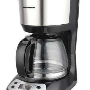 Cafetiera digitala Heinner Silver Chatt Hcm-D750GCSS, capacitate cana 1.25L, 750W, negru/inox