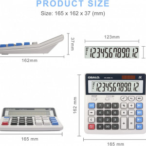 Calculator solar cu 12 cifre Lefancy, ABS/plastic, multicolor, 12,3 cm - Img 6