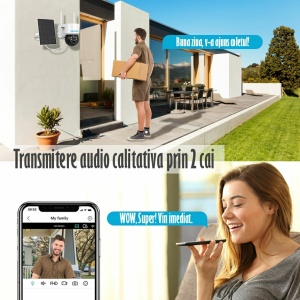 Camera Solara de Supraveghere Video REVOSE™ 5MP 2560x1920, Aplicatie Dedicata, Intelligent Tracking, PTZ, WIFI, Lan, AP hotspot, Micro SD, Rotire, Alarma miscare, Interior si Exterior, Incarcare Solara - Img 3