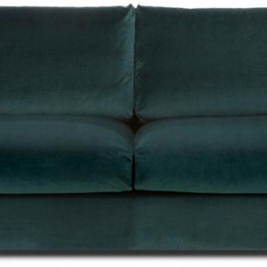 Canapea Balmira cu 3 locuri din catifea verde închis, 240 x 76 x 96 cm - Img 6