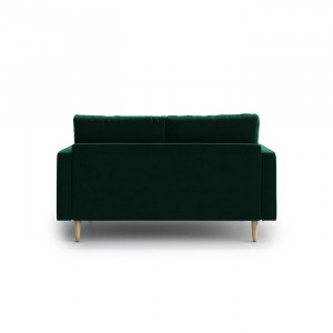 Canapea cu 2 locuri, lemn masiv, verde, 85,00 x 148 x 92 cm - Img 2