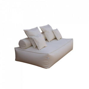 Canapea de 2 persoane tip divan Panama Class by Filippo Ghezzani, piele sintetica, bej