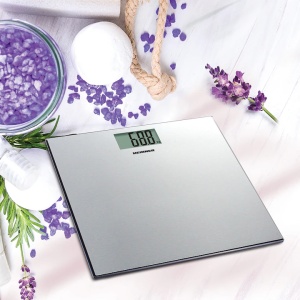 Cantar de baie Heinner SoftSilver 180 HBS-180SS, 180Kg, Platforma din inox, 30x30cm, Display LCD, Inox - Img 2