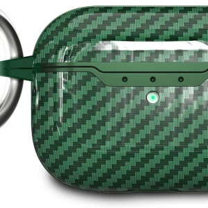 Carcasa de protectie pentru Airpods Pro 2 2022 Akabeila, TPU/metal, verde, 6,4 x 4,9 x 2,5 cm