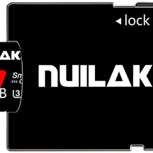 Card micro SD cu adaptor Nuilaks, plastic, rosu/alb/negru, 512 GB, clasa 10