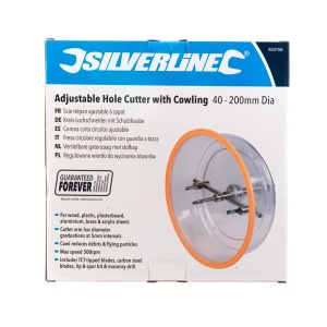 Carota reglabila cu capac Silverline, pentru gips-carton