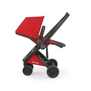 Carucior 2 In 1, Greentom, 100% Ecologic, Black Red - Img 2