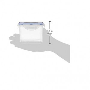 Caserola cu capac pentru alimente Lock, plastic, semitransparent, 680 ml - Img 5