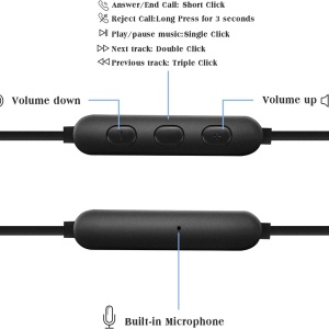 Casti audio cu fir Yiwiso, PVC/silicon, negru, mufa 3,5 mm