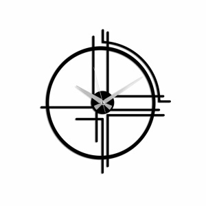 Ceas de perete Re-Bloom, metal, negru, 49 x 44 cm, Resigilat, Grad A