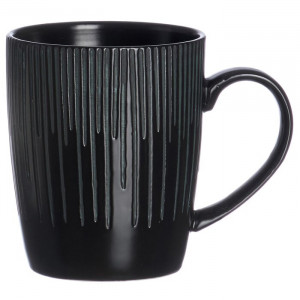 Ceasca de cafea Saporo, portelan, neagra, 10 x 9 cm