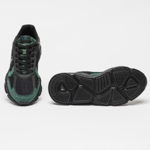 Champion, Pantofi sport cu insertii din plasa Chris, Negru, Verde inchis, 46, Resigilat, Grad A - Img 4