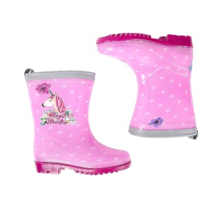 Cizme de cauciuc Perletti magic unicorn marime 28 29 roz