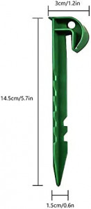 Cleme de fixare pentru gradina Reagia , plasic, verde, 14,5 x 3 x 1,5 cm - Img 6