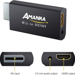 Convertor video HDMI Wii la HDMI Amanka, negru, 1080p - Img 6