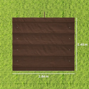 Copertina retractabila pentru pergola Re-Bloom, poliester, 286x245 cm, protectie UV30+, cafea - Verificat A · Re-Bloom - Img 3