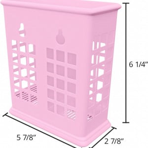 Cos organizator pentru tacamuri Noa Store, plastic, roz, 61 x 51 x 39 cm - Img 5