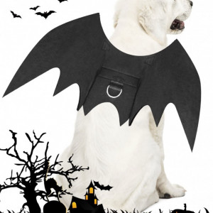 Costum de Halloween pentru animalul de companie Dazztime, pasla, negru, 48 x 20 cm - Img 5