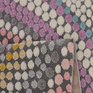 Covor rotund Rheaume, polipropilena, multicolor, 120 cm