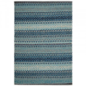 Covor Sofran, bumbac, albastru, 160 x 230 cm - Img 2