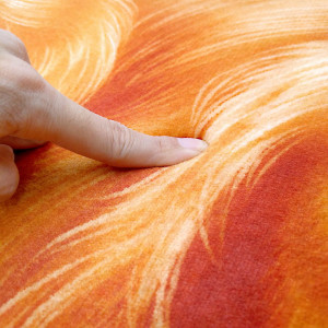 Covoras PAT JUUMG, model caine, poliester/spuma/cauciuc, maro, 40 x 85 cm - Img 4