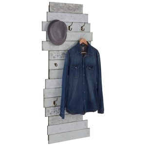 Cuier de perete Emma, MDF, gri, 65 x 150 x 10,5 cm