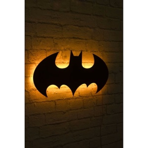 Decor de perete Re-Bloom, model Batman, LED, MDF, negru, 50 x 25 cm - Img 3