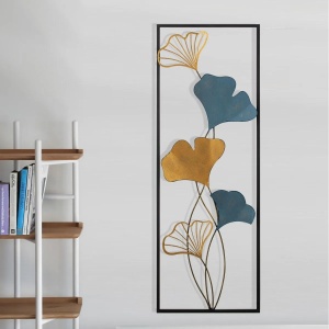 Decor de perete Re-Bloom, model floral, metal, multicolor, 32 x 5 x 90 cm - Img 3