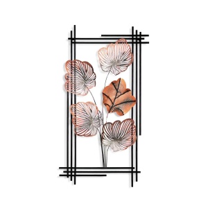 Decor de perete Re-Bloom, model floral, multicolor, 48 x 87 x 4 cm