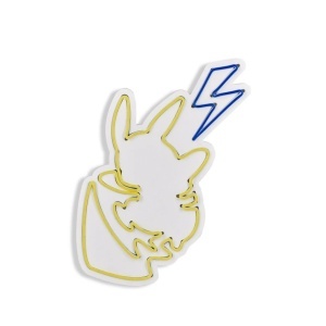 Decor de perete Re-Bloom, model Pikachu, LED, PVC, galben/albastru, 29 x 46 x 2 cm