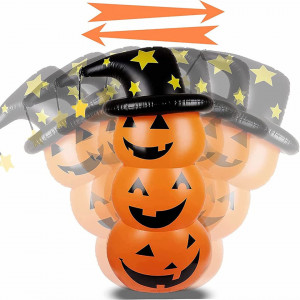Decoratiune gonflabila pentru Halloween Leohome, dovleac, PVC, portocaliu/negru, 140 x 60 cm - Img 5